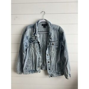 Rachel Zoe Women's Denim Jacket | Grunge Streetwear Style | Size Large 0709